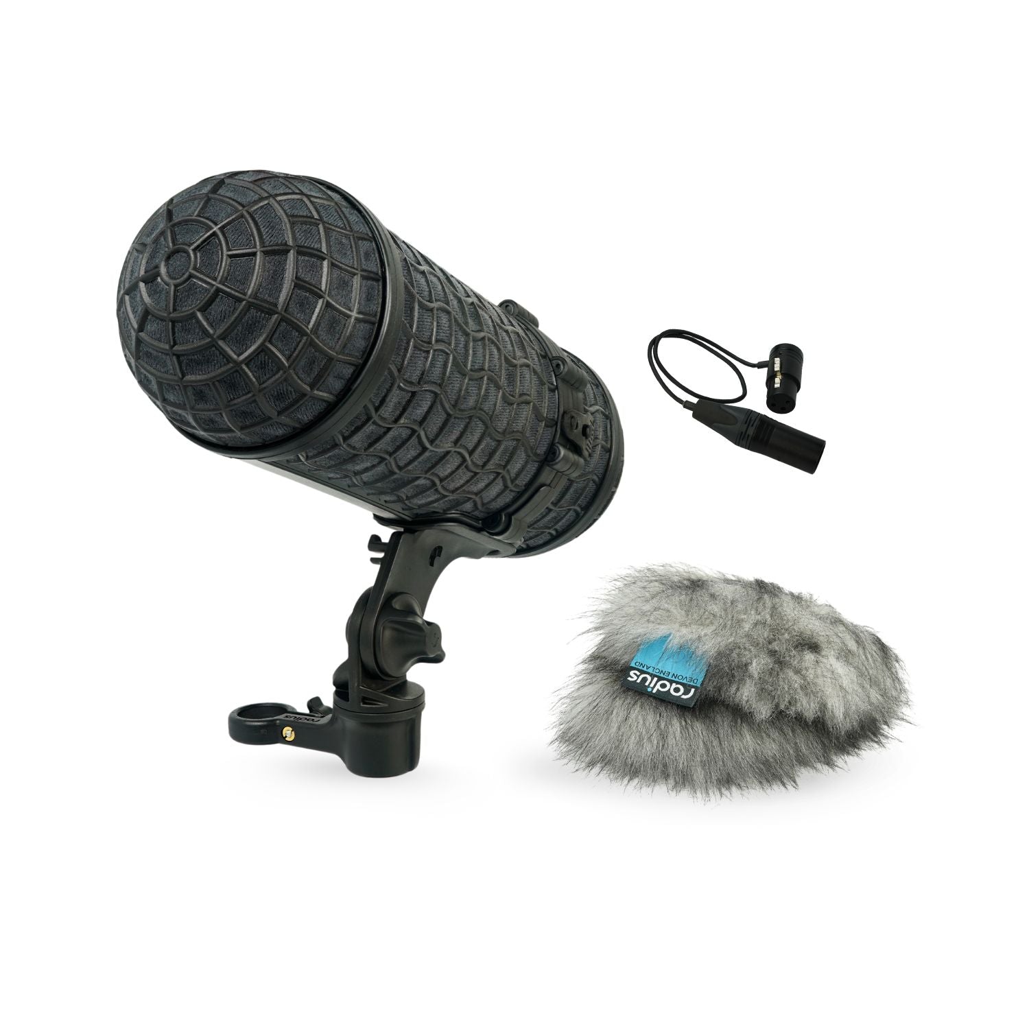 Microphone shockmount and windshield kit