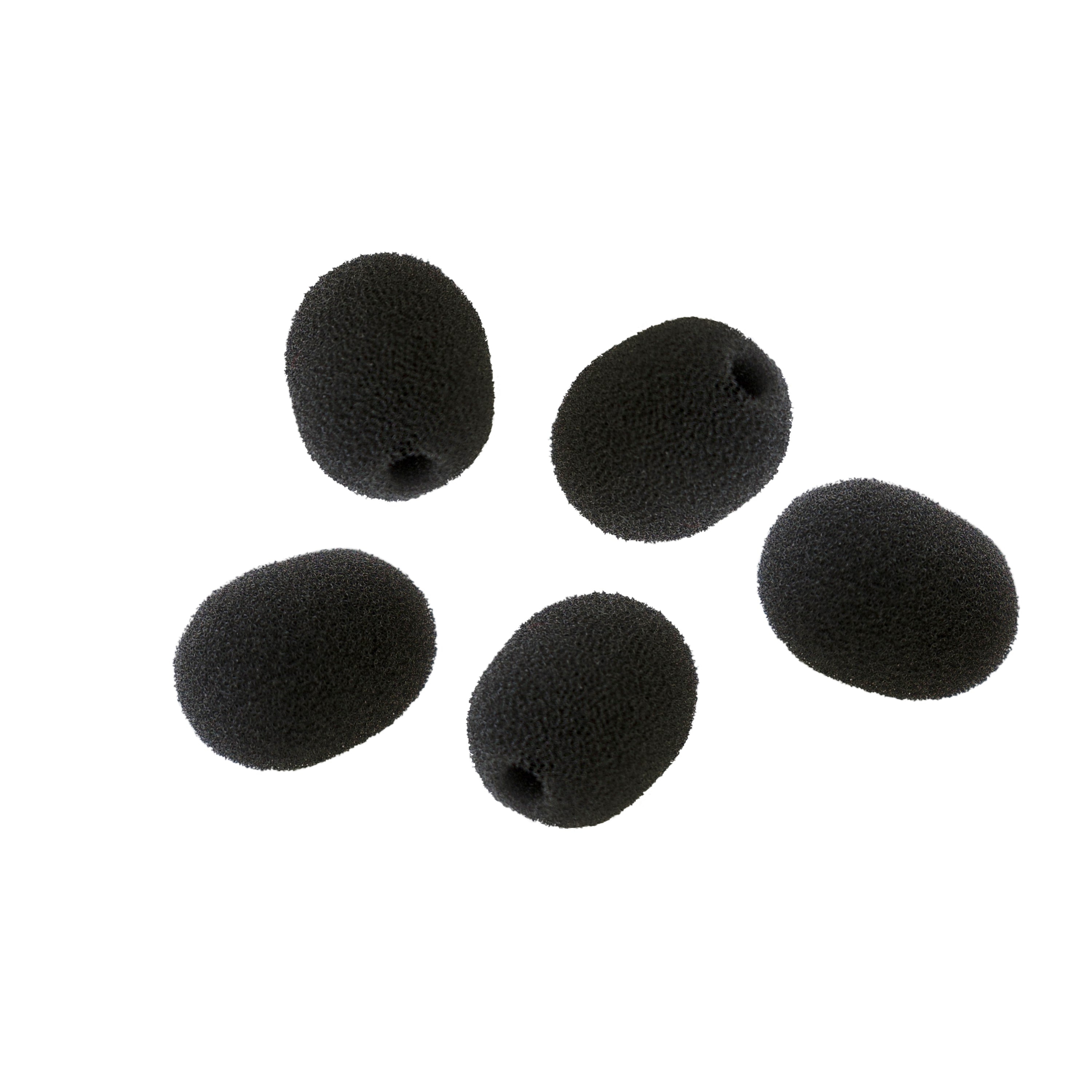 Lavalier Mic Foam Windshields Black, Pack of 5